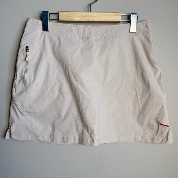 Avia Pants - AVIA Women's Small Athletic Performance Golf Skort Pull-On Beige/Cream Tennis